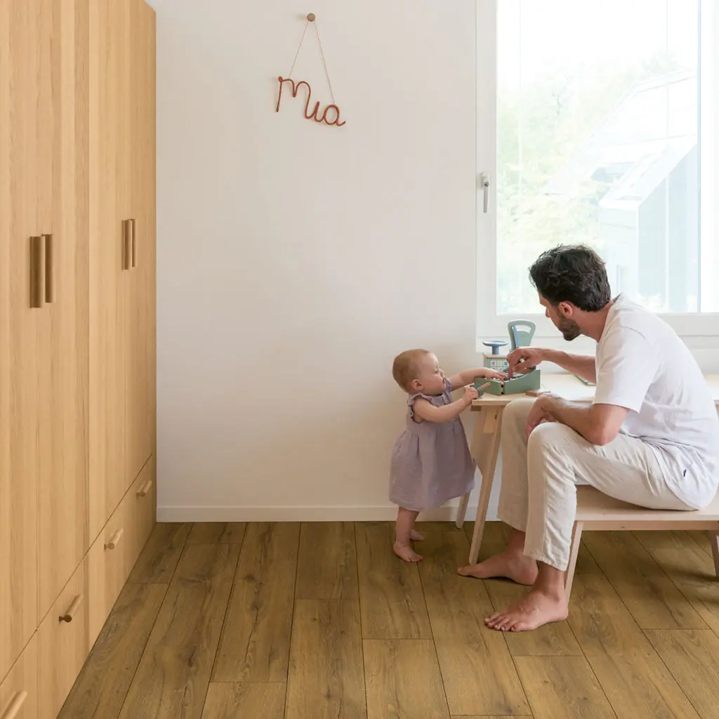 Quick-Step Classic Cacaobruine Eik laminaatvloer detail
